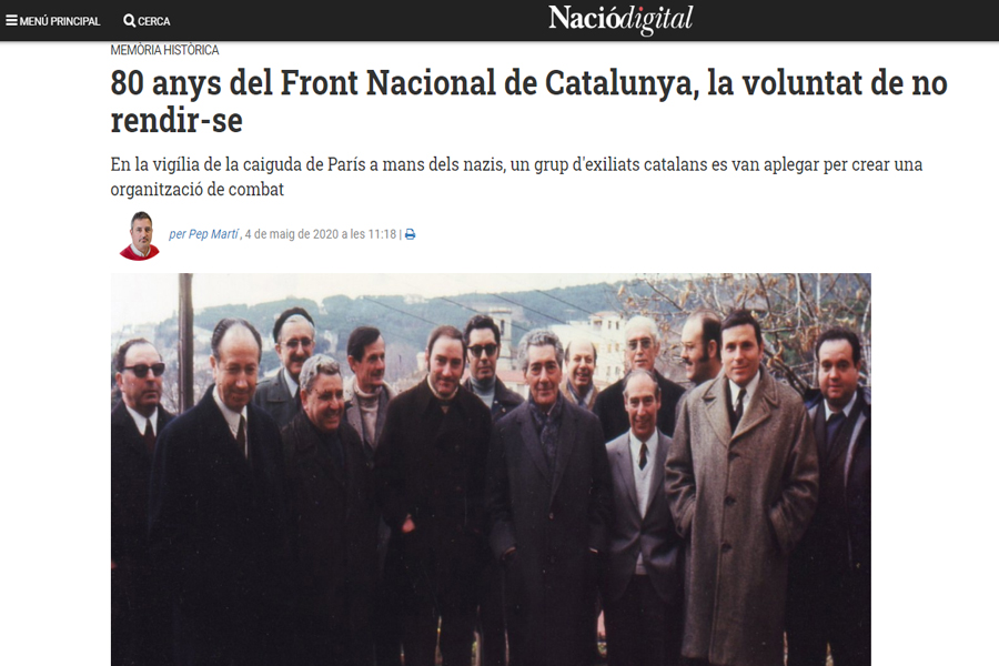 Article sobre el Front Nacional de Catalunya a Nació Digital