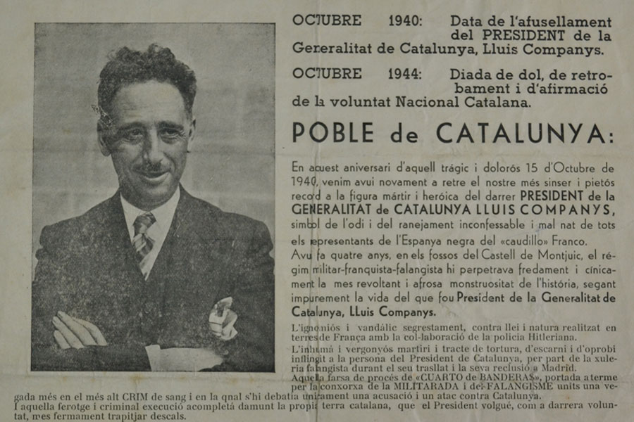 Manifest Comissió 80anys FNC, en el vuitantenari de l’assassinat del President Lluís Companys